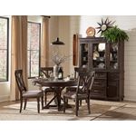 Cardano Driftwood Charcoal X-Back Dining Arm Chair 1689A in Set