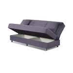 Ramsey Armless Sofa Bed in Grey Storage