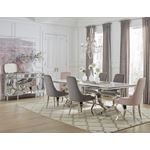 Antoine Pink Velvet Demi Arm Dining Chair 10881-2
