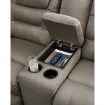 McCade Cobblestone Reclining Loveseat with Cons-4