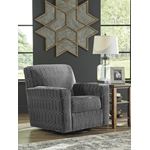 Zarina Graphite Pattern Swivel Accent Chair 977-4