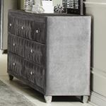 Deanna Grey Velvet 7 Drawer Dresser 205103-4