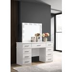 Felicity White 9 Drawer Vanity Desk with Lighte-2