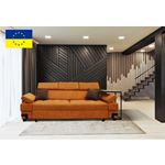 Garda Orange Full Size Pop Up Sofa Bed By ESF Furniture
