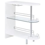 Adolfo White Gloss 2 Tier Home Bar Table 101064