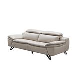 Modern 973 Light Grey Leather Sofa Side