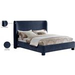 Penny Navy Chenille Upholstered Bed-2