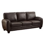 Rubin Brown Bonded Leather Sofa 9734DB-3 by Homelegance 2