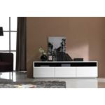Modern TV023 White Gloss 70 inch TV Stand in room
