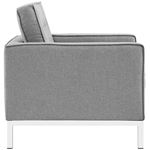 Loft Modern Light Grey Fabric Tufted Chair EEI-2050-LGR by Modway 2