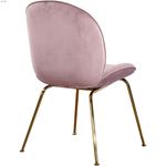 Paris Pink Upholstered Velvet Dining Chair - Gol-2