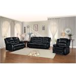 Jarita Black Faux Leather Reclining Love Seat 8329BLK-2 By Homelegance 2