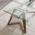 Modern Class Glass Top Extension Dining Table-4