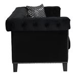 Reventlow Black Velvet Tufted Sofa 505817-4