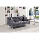Roxy Grey Velvet Tufted Sofa Roxy_Sofa_Grey by Meridian Furniture 2