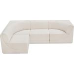 Ollie 98 inch Cream Boucle Fabric Sectional-4