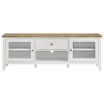 Hollis Brown and White 67 inch TV Stand with Dr-4