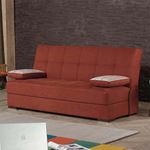 Soho Orange Upholstered Convertible Sofa Bed with Storage By Ottomanson