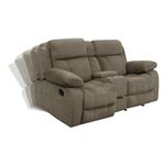 Myleene Mocha Glider Reclining Loveseat with Con-2