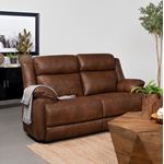 Ellington Dark Brown Padded Arm Loveseat 508282-2