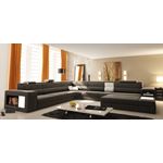 Polaris Contemporary Bonded Leather Sectional- 2