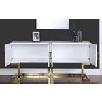Beth White Buffet/Console Table - Gold Base - 4