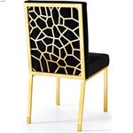 Opal Black Upholstered Velvet Dining Chair - Gol-2