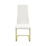 Chanel Upholstered Side Chair White And Gold 190512 front