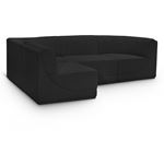 Ollie 98 inch Black Boucle Fabric Sectional-2