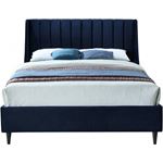 Eva Navy Velvet Upholstered Bed-2