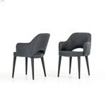 Williamette Modern Dark Grey Fabric Dining Chair-2