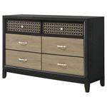 Valencia Black and Light Brown 6 Drawer Dresser-4