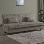 Sasta Brown Convertible Sofa Bed with Storage-4