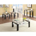 Dyer Black Rectangular Glass Top Coffee Table 7-4