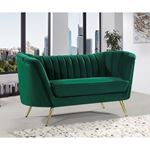 Margo Green Velvet Love Seat Margo_Loveseat_Green by Meridian Furniture 2