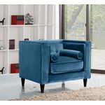 Taylor Light Blue Velvet Tufted Chair Taylor_Chair_Light Blue by Meridian Furniture 2