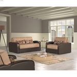 Sleep Plus Brown Loveseat Sleeper-4