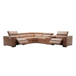 Picasso Caramel Leather Reclining Sectional 3