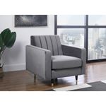 Lola Grey Velvet Tufted Chair Lola_Chair_Grey by Meridian Furniture 2