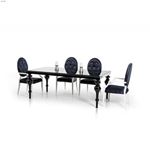 Versus Bella Modern Black Fabric Dining Chair -4