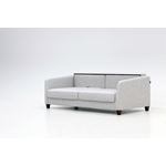 Monika King Size Sofa Sleeper Light Grey Side open1