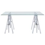 Statham 60 inch Glass Top Adjustable Height Off-4