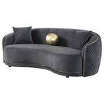 Brookside Dark Grey Velvet Curved Sofa 504844-4