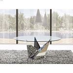 Firenze Stainless Steel Clear Glass Dining Table 4