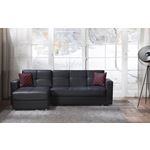 Elegant Santa Glory Black Sectional Sleeper by Sunset