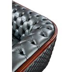 ESF Modern Tufted Grey Leather 415 Arm Chair Detail