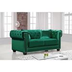 Bowery Green Velvet Tufted Love Seat Bowery_Loveseat_Green by Meridian Furniture 2
