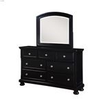 The Port G7025A Black Bedroom Dresser + Mirror