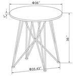 Rennes Round Black Counter Height Dining Table-4