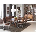 Holverson Rustic Brown Finish Ladder Back Dining Bench 1715S in Set
